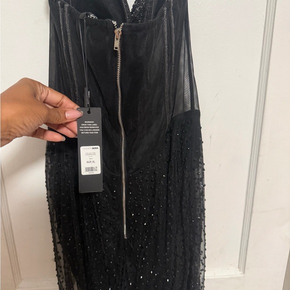 Fashion Nova Black Strapless Sequin Dress - Picture 4 of 4